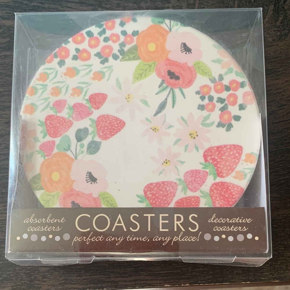 Floral Decorative Coasters - Multicolor